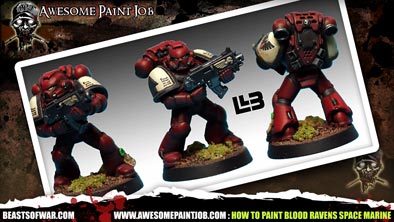 Painting Blood Ravens Space Marine