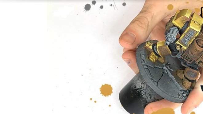 3 colours up: Painting an Imperial Fist Dreadnought part 3