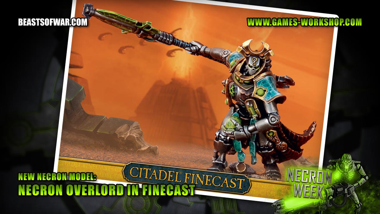 Warhammer 40k Necron Overlord Finecast, Miniatura Games Workshop, Nuova Da Assemblare