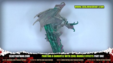 Painting a Gargoyle with Cool Marble Effects Part One