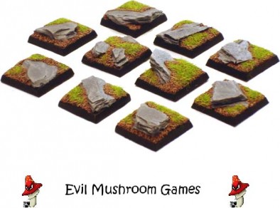 25mm Rock Slate Bases