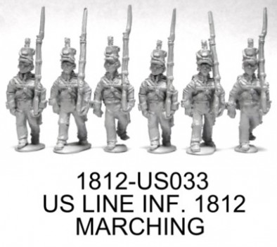 1812 US Line Infantry Marching