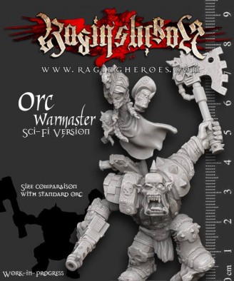 Raging Heroes - Sci-Fi Orc Warboss Size Comparison