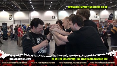 The Entire Golem Painting Team takes Warren On!