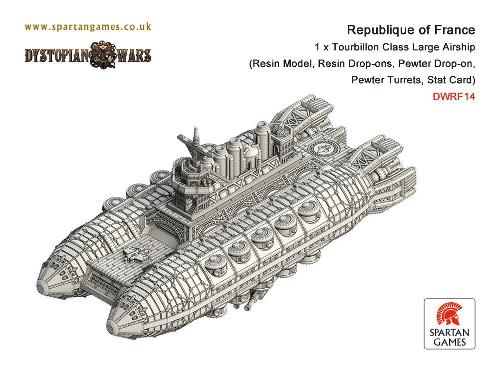 Steampunk Ship Kingdom Of Britannia Dystopian Wars WCL-DW18010 Swift Corvette 