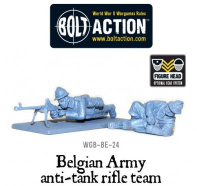 Bolt Action Belgian Army Anti-Tank Rifle Team (Front)