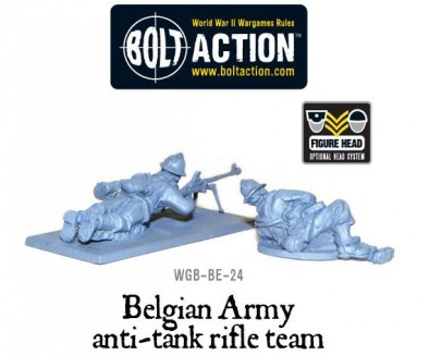 Bolt Action Belgian Army Anti-Tank Rifle Team (Rear)