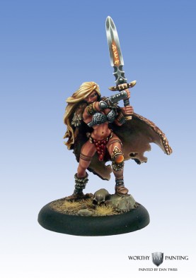 Cool Mini or Not - Female Barbarian with Sword (Front)