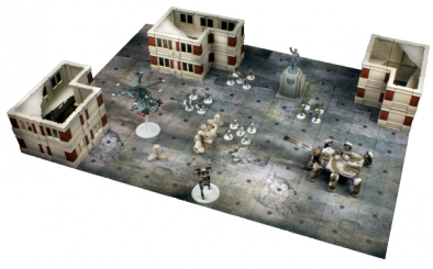 Dust Tactics - Playmat with Buildings