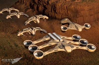 Post-Human Republic Dropships