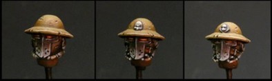Steampunk Guardsmen Heads Painted