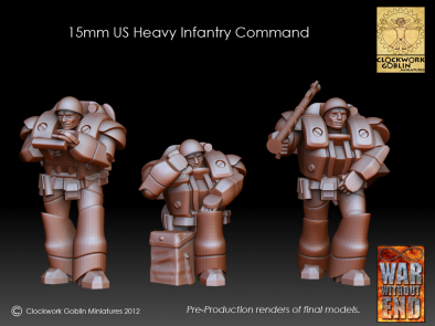 15mm US Heavy Infantry Command