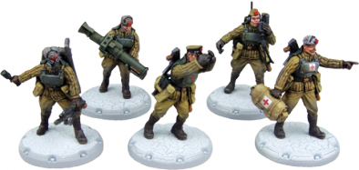 Dust Tactics - Red Guard Command Squad