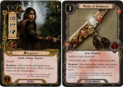 Legolas Hero Card & Blade of Gondolin