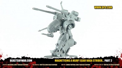 Magnetising a Heavy Gear Naga Strider... Part 2