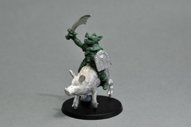 Otherworld Miniatures - Orc Boar Rider With Sword and Shield