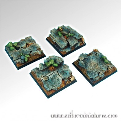 40mm Ruins Square Bases