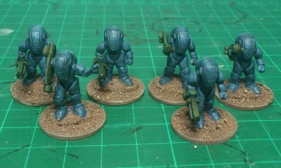 15mm Power Armoured Troopers with Heavy Weapons