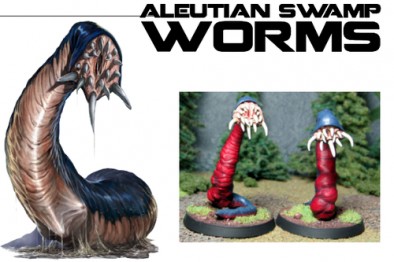 Aleutian Swamp Worms Miniatures