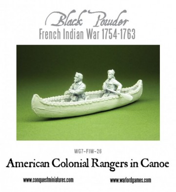 American Colonial Rangers in Canoe
