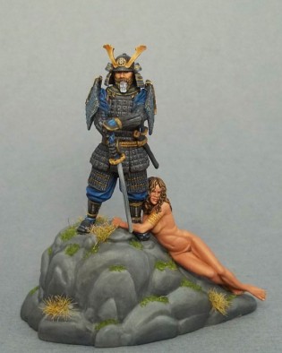 Dark Sword 10th Anniversary Dennis Mize the Samurai with Rescued Damsel Tribute