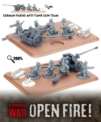 German PAK40 Anti-Tank Gun Team