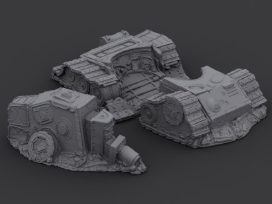 Secret Weapon Miniatures - Destroyed Tank (Alternate View)