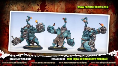 Trollbloods - Dire Troll Bomber Heavy Warbeast