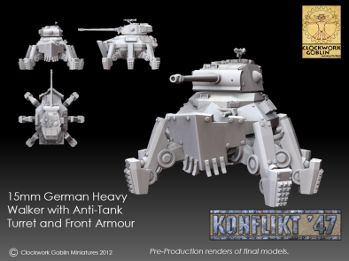 15mm German Heavy Walker with Anti-Tank Turret