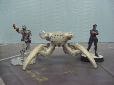 15mm Spider with 28mm Scale Models