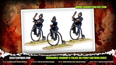 Wargames Foundry's Police on Penny Farthing Bikes