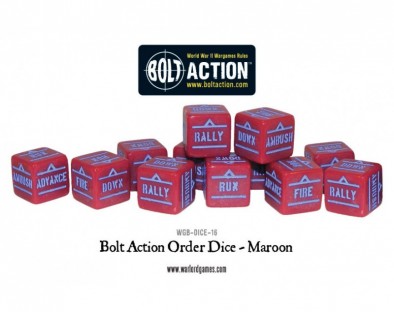 Bolt Action Maroon Dice