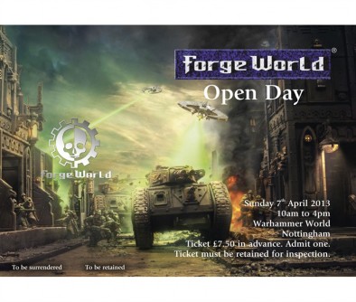 Forge World Open Day Ticket