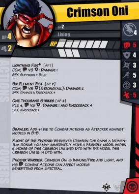 Crimson Oni Profile Card Back