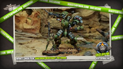 INFINITY Sneak Peek: Anaconda Mercenary TAG Squad Front