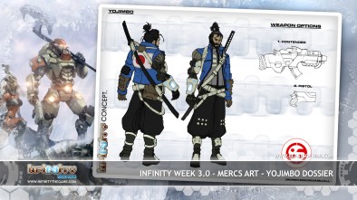 Infinity Week 3.0 - Mercs art - Yojimbo Dossier