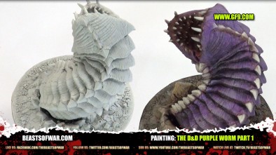 Painting the D&D: Purple Worm Part 1