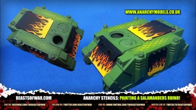 Anarchy Stencils: Painting a Salamanders Rhino!