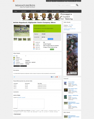 Miniature Bid Auction Site