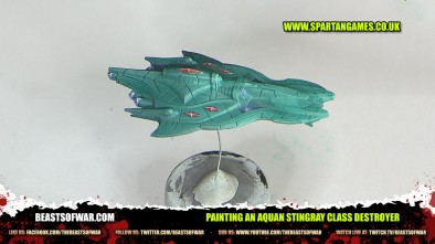 Finished Aquan Stingray Class Destoyer