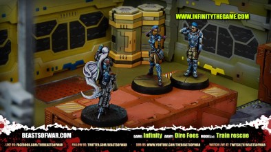 Game: Infinity Army: Dire Foes Model(s): Train rescue