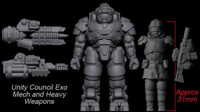 Unity Council Exo Mech & Heavy Weapon