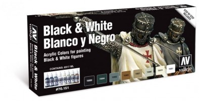 Black and White Paint Set