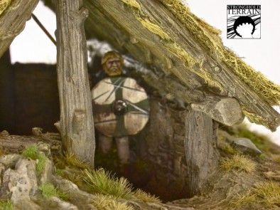 Dark Age Pit House With Warrior