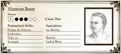 Victorian Boxer Character Sheet