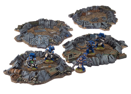 Warhammer Terrain Craters set of 6 