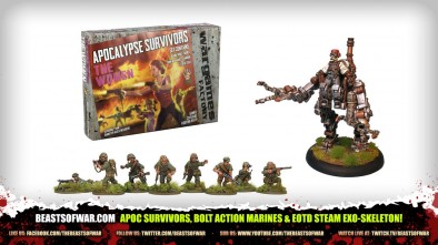 What's in the Box: Apoc Survivors, Bolt Action Marines & EOTD Steam Exo-Skeleton!