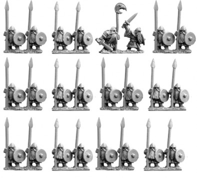 10mm Dwarf Warriors with Spears