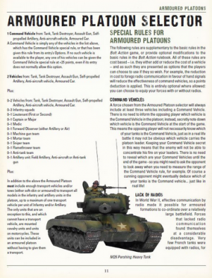 Armoured Platoon Selector