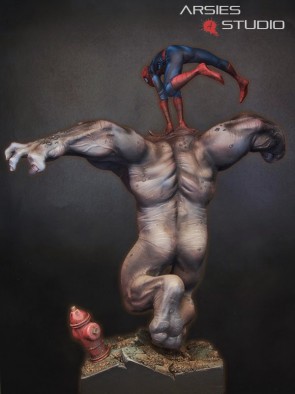 Spider-Man vs Rhino Back